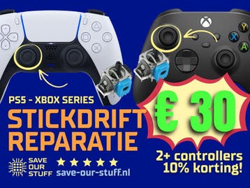 Weg met PS5 Stick Drift: Prof Installatie TMR A-Merk - €30, PlayStation 5, Nieuw, Ophalen of Verzenden, Controller