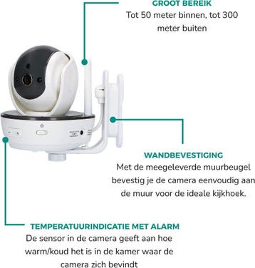 Alecto DVM200XL - Babyfoon met Camera - Groot scherm - Op af, Verzenden, Zo goed als nieuw