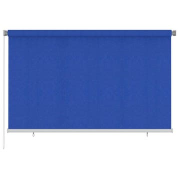 vidaXL Rolgordijn voor buiten 245(B)x140(H) cm HDPE blauw, Huis en Inrichting, Stoffering | Gordijnen en Lamellen, Verzenden, Nieuw