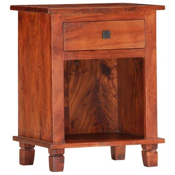 vidaXL Nachtkastje 40x30x50 cm massief acaciahout, Minder dan 45 cm, Verzenden, Nieuw, Minder dan 55 cm