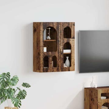 vidaXL Hangkast met plank ELST Oud hout 59 x 20 x 71,5 cm, Verzenden, Nieuw