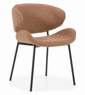 Stoel Tess - Bruin Spark - 95735 - eetkamerstoelen - Bruin, Nieuw, Bruin, Stof