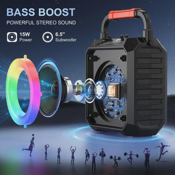 Karaoke Machine met Bluetooth, 2 Microfoons en LED Verlichti, Verzenden, Nieuw