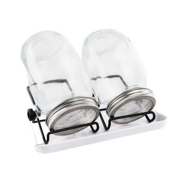 Kiemglas - 2 Stuks - 1000ML - Kiempot set - Groente kiemen -, Verzenden, Nieuw