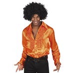 Oranje rouche overhemd voor heren - Rouche blouse, Ophalen of Verzenden, Nieuw