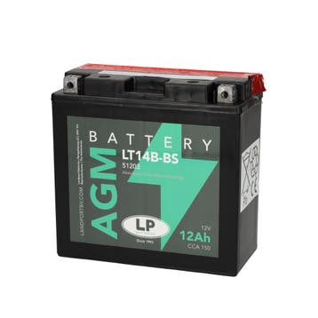 Landport (LP) LT14B-BS 12 volt 12,0 ah AGM motor accu (51203, Motoren, Ophalen of Verzenden, Nieuw