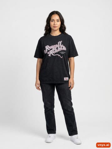 Russell Athletic T-shirts Dames maat S Zwart Vintage, Ophalen of Verzenden, Nieuw