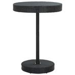 vidaXL Tuintafel 75,5x106 cm poly rattan zwart, Verzenden, Nieuw