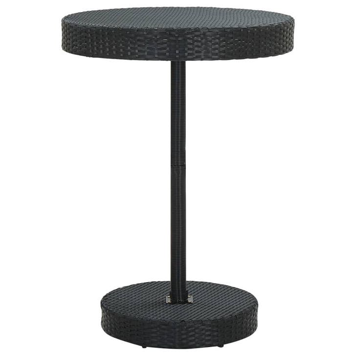 vidaXL Tuintafel 75,5x106 cm poly rattan zwart, Tuin en Terras, Tuintafels, Nieuw, Verzenden
