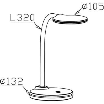 LED Bureaulamp - Brinton - 4.5W 350lm - Helder/Koud Wit, Huis en Inrichting, Lampen | Tafellampen, Ophalen of Verzenden, Nieuw