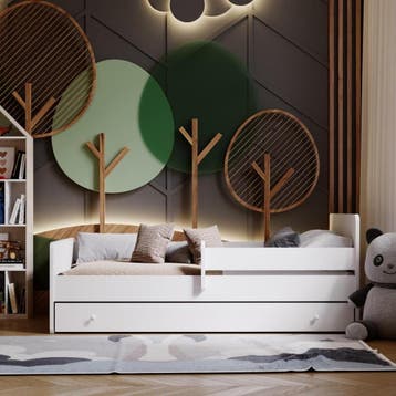 Peuterbed Wit 160x80 | Met Lade | A-kwaliteit, Kinderen en Baby's, Kinderkamer | Bedden, 85 tot 100 cm, Nieuw, Ophalen of Verzenden