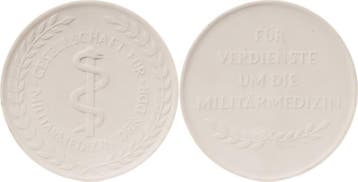 Weiße Porzellanmedaille ohne Jahr Medicina in nummis Ddr, Verzenden
