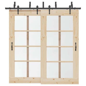 vidaXL Doos met onderdelen voor schuifdeur 213,5 cm staal, Verzenden, Nieuw