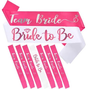 12-delige Bride to Be en Brides Bitches paars/lila, Verzenden, Nieuw, Feestartikel, Geboorte of Huwelijk