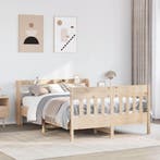vidaXL Bedframe zonder matras massief grenenhout 120x190 cm, Huis en Inrichting, Slaapkamer | Bedden, Bruin, Verzenden, Nieuw