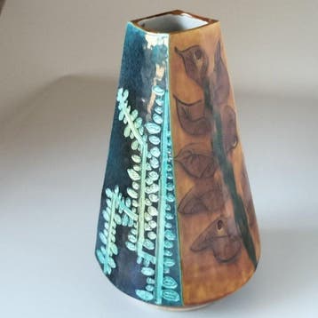 Flesvaas - Porselein - Japan - Indigo & Amber Yonari -