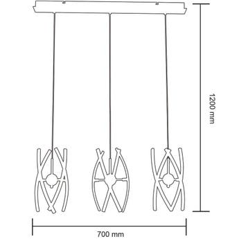 LED Hanglamp - Hangverlichting - Optra - 36W - Natuurlijk, Ophalen of Verzenden, Nieuw, Metaal