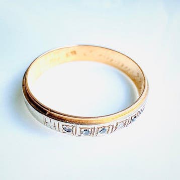 Zonder minimumprijs - Ring - 18 karaat Geel goud, Witgoud -, Nieuw
