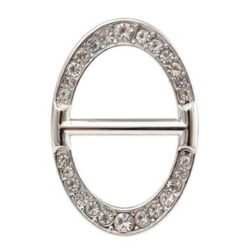 Fako Bijoux - Sjaalklem - Ovaal - Kristal - 25x36mm -, Verzenden, Nieuw