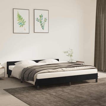 Tweepersoonsbed 180x200 Zwart - Tweedekansje - OP=OP, Huis en Inrichting, Slaapkamer | Bedden, Zwart, Tweepersoons, Ophalen of Verzenden