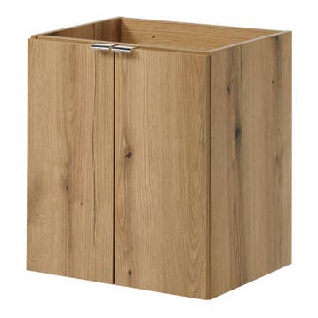 Wastafelonderkast Newport 50x60x40 cm eikenkleurig en zwart, Huis en Inrichting, Badkamer | Badkamermeubels, Verzenden, Nieuw