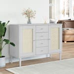 vidaXL Dressoir SENJA rattan-look 112x40x80 cm massief, 100 tot 150 cm, Verzenden, Nieuw, Grenenhout