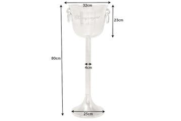 Decoratieve champagnekoeler CHAMPAGNE 80cm antiek zilveren, Ophalen of Verzenden, Nieuw