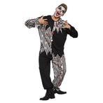 Clown kostuum Bloody Jester (volwassenen) zwart/wit, Verzenden, Nieuw
