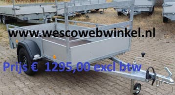 Nieuwe Wesco Enkelasser aluminium aanhangwagen, Ophalen, Gebruikt