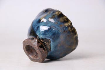Yamane Seigan - Beker - Aardewerk - Ao Hagi Blue Glaze, Box