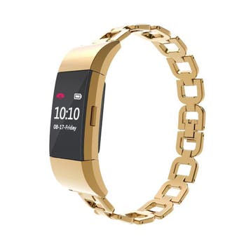 Fitbit Charge 2 Fashion Stalen Armband - Goud - Inclusief Ad, Verzenden, Nieuw