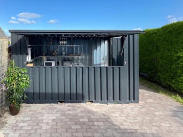 BEKIJK NU | Barcontainer | Bar | Antraciet kleur | Tuin bar