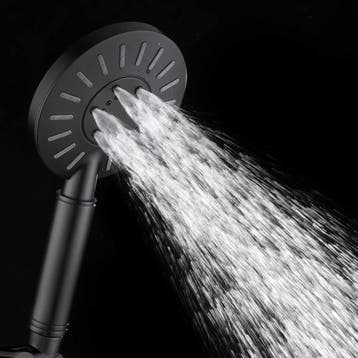 Regendouche Doucheset Tiger Tyne Splash Mat Zwart (excl, Doe-het-zelf en Verbouw, Sanitair, Ophalen of Verzenden, Nieuw