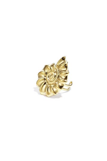 Goudlief Opvallende ringen van roestvrij staal met schelp..., Overige materialen, Verzenden, Nieuw, Dame