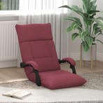 vidaXL Verstelbare vlo stoelen Wijnrood Stof, Verzenden, Nieuw, Rood