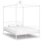 vidaXL Hemelbedframe metaal wit 160x200 cm, Verzenden, Wit, 200 cm, Metaal