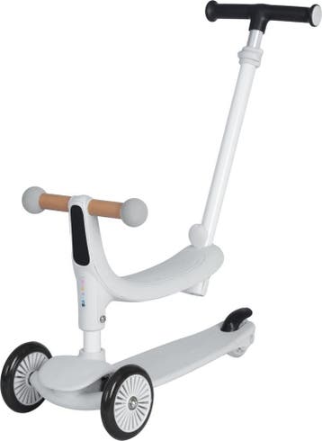 Eco Toys Flynn Wit/Zwart 3-in-1 Kinderstep met Duwstang, Verzenden, Nieuw