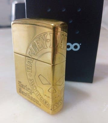 Zippo, Harley Davidson Skull Full Brass - Special Edition -, Nieuw