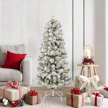 vidaXL Kunstmatige Inklapbare Kerstboom 150 LEDs Groen en, Verzenden, Nieuw