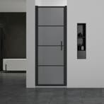 Sani Royal Douchedeur Rookglas 70x200cm Mat Zwart, Doe-het-zelf en Verbouw, Nieuw