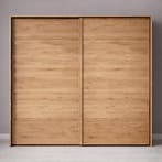 Forestales Oakside Massief Eikenhout Zweefdeur Kledingkast -, Huis en Inrichting, Kasten | Kledingkasten, Nieuw