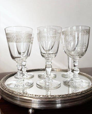 french production - Drinkservies voor 6 (6) - Kristal