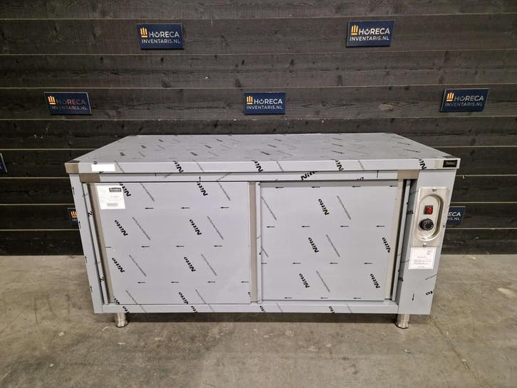 Warmhoudkast | 2 schuifdeuren | RVS | 120 cm, Zakelijke goederen, Horeca | Keukenapparatuur, Nieuw in verpakking, RVS Meubilair