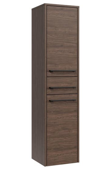 Badkamerkast Florence 30 x 35 x 130 cm - Walnoot Bruin, Verzenden, Nieuw, (Half)hoge kast