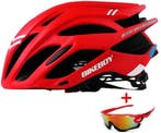 Bikeboy Fietshelm voor wielrennen en ATB Rood + gratis, Nieuw