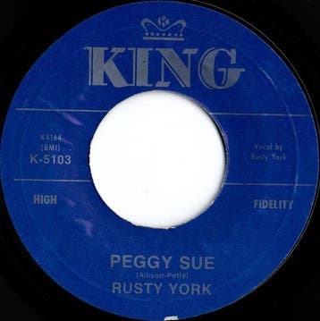 vinyl single 7 inch - Rusty York - Peggy Sue, Verzenden, Zo goed als nieuw, 7 inch, Pop