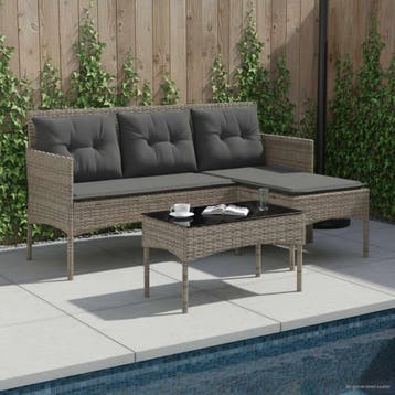 vidaXL Tuinbankenset 2 st poly rattan, Verzenden, Nieuw, Rotan, 2 zitplaatsen