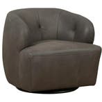 Leren draaifauteuil Cloud - Kenia Antracite (grijs), Huis en Inrichting, Fauteuils, Bohemian, Eigentijds, Klassiek, Modern, Retro, Romantisch, Scandinavisch, Vintage