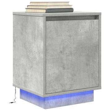 vidaXL Nachtkastje met LED-verlichting 38x34x50 cm, Verzenden, Nieuw, Hout