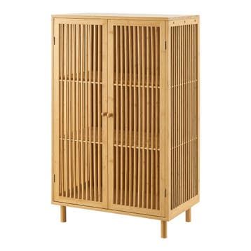 [en.casa] Bamboe kast Grong 110x66x40 cm houtkleurig, Verzenden, Nieuw